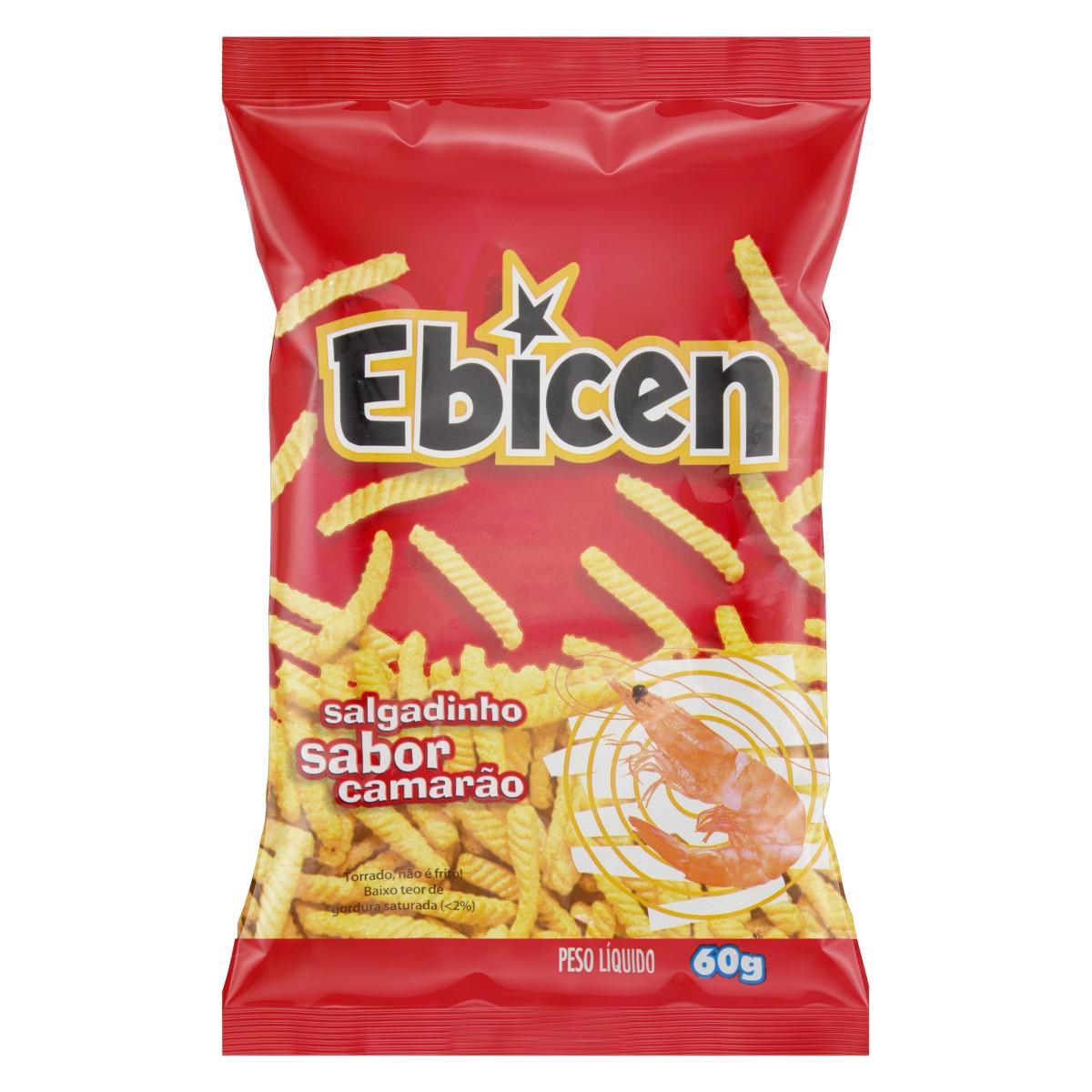 Salgadinho Camarão Ebicen Pacote 60g