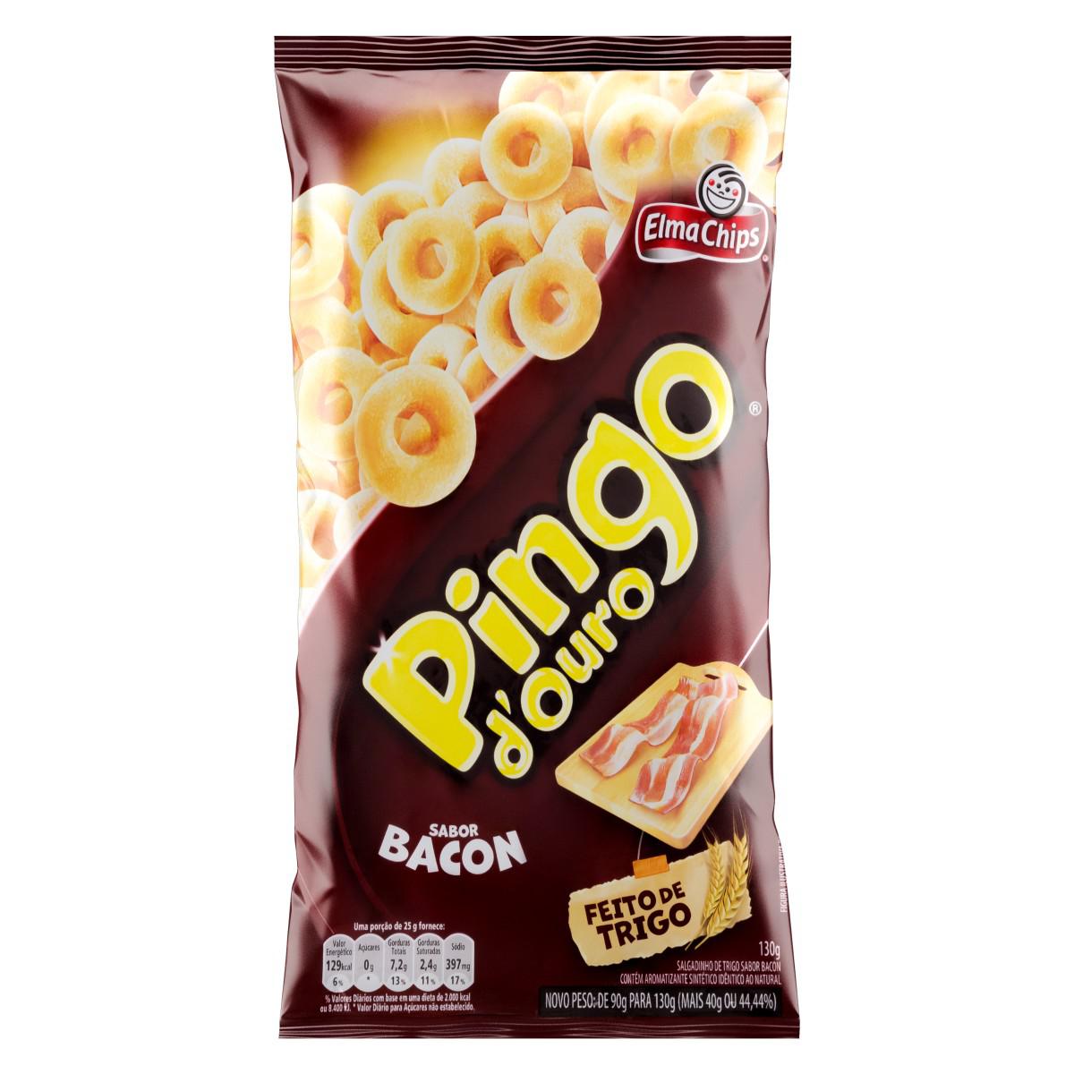 Salgadinho Bacon Elma Chips Pingo d'Ouro Pacote 76g