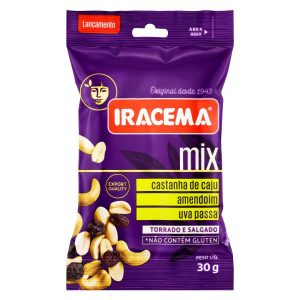 Mix de Castanha-de-Caju, Amendoim e Uva-Passa Torrado e Salgado Iracema Pacote 30g